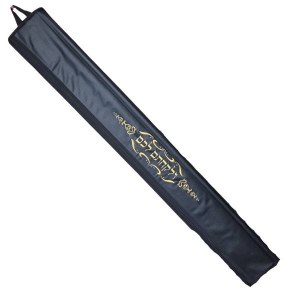 Picture of Faux Leather Lulav Protective Carrying Holder Embroidered Design Black 53"